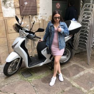 Striped spaghetti strap dress 💘